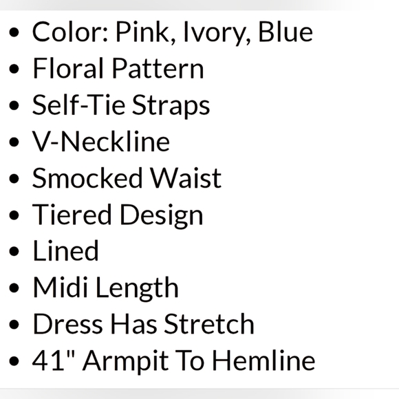 Storia Camila Floral Midi Dress Medium New with Tags - Picture 9 of 10